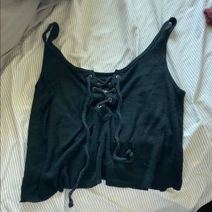 Crop ribbed tank top